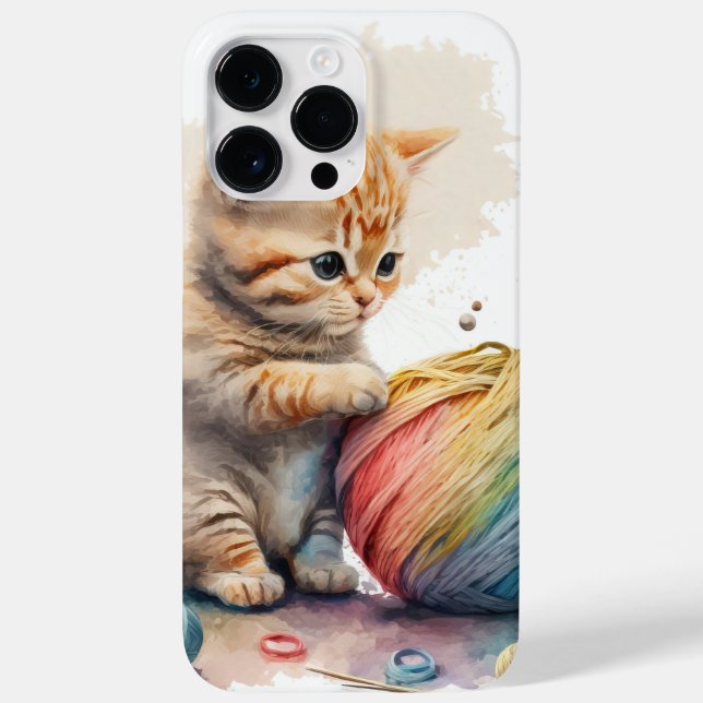 COQUES Case-Mate iPhone CUTE CUTE CUISINE COULEUR D'EAU AVEC BALLE DE YARN (Verso)