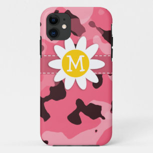 Etui iPhone Case-Mate Cute Daisy sur Camo rose Brink; Camouflage
