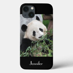 iPhone 13 Case Cute Giant Panda Arrière - plan noir