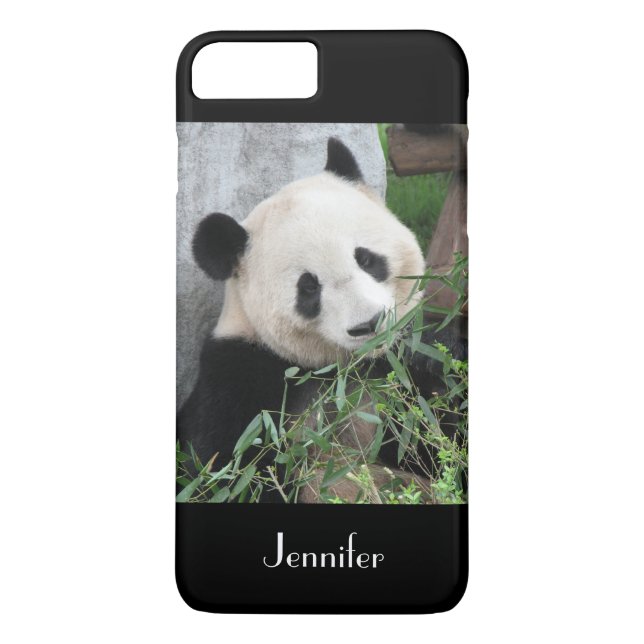 Coques Case-Mate iPhone Cute Giant Panda, Black Background, Custom (Dos)