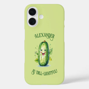 Coques iPhone 16 Cute Green Cartoon Pickle