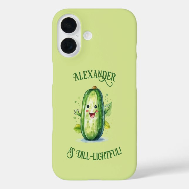 Coques Case-Mate iPhone Cute Green Cartoon Pickle (Verso)