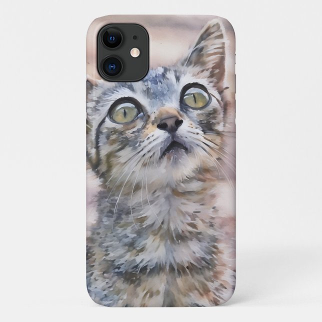 Coques Case-Mate iPhone Cute Grey Tabby Kitten Téléphone d'art (Dos)
