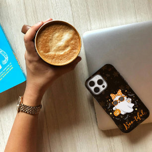 Coques iPhone 16 Pro Max Cute Halloween Ghost Citrouille épice personnalisé