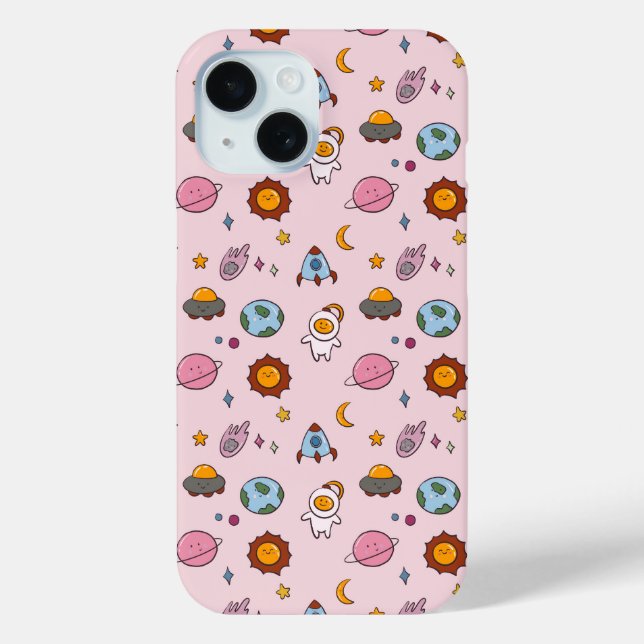 Coques Case-Mate iPhone Cute Hand-drawn Little Planet (Verso)