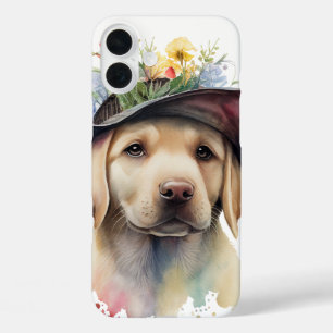 COQUES iPhone 16 PLUS CUTE JAUNE LABRADOR RETRIEVER POPPER CHIEN