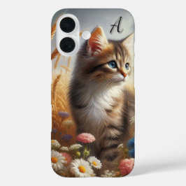 Coques iPhone 16 Cute Kitten Aquarelle Chat iPhone