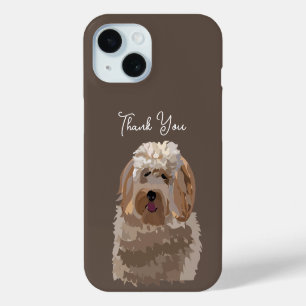 Coque Pour iPhone 15 Cute Labradoodle Chien Personnalisé