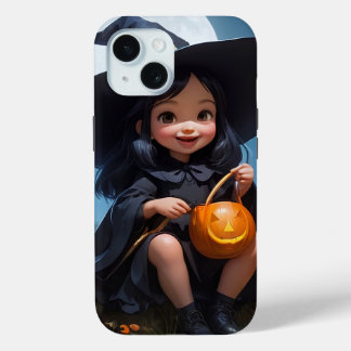 Coque Pour iPhone 15 Cute Lil Witch