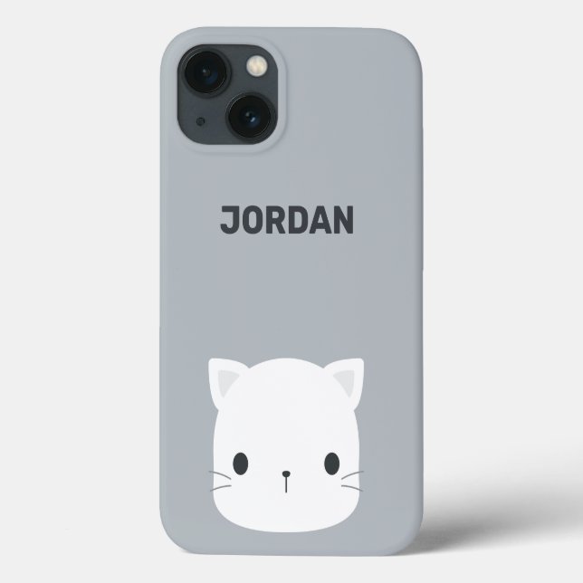 Coques Case-Mate iPhone Cute Little Cat avec nom personnalisé (Verso)