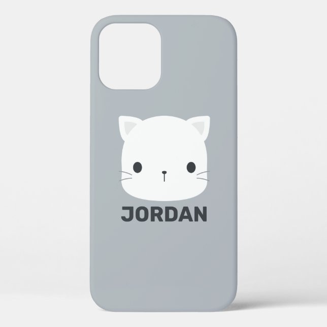 Coques Case-Mate iPhone Cute Little Cat avec nom personnalisé (Verso)