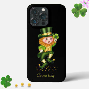 Case-Mate iPhone Case Cute Lucky Green Gnome sur fond noir