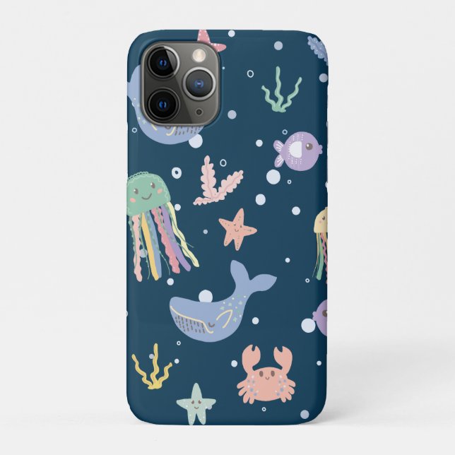 Coques Case-Mate iPhone Cute Marine Vie Motif sans joint (Dos)