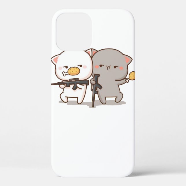 Coques Case-Mate iPhone Cute Mochi Peach Cat (Verso)