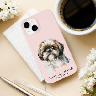 Coque Pour iPhone 14 Cute Modern Shih Tzu Mama Personnalisé
