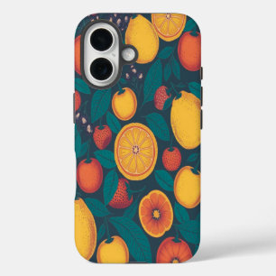 Coques iPhone 16 Cute Motif de fruits colorés - Fun Summer Design
