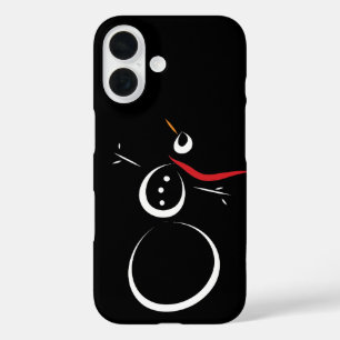 Coques iPhone 16 Cute motoneige hiver Noir