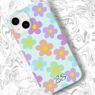 Coque Pour iPhone 14 Cute multicolore marguerites rétro marguerites gir