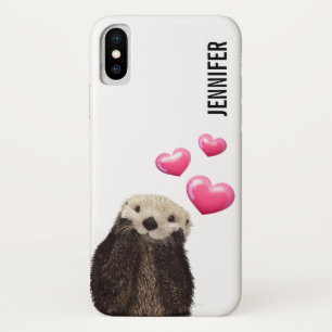 Case-Mate iPhone Case Cute Otter avec Love Hearts