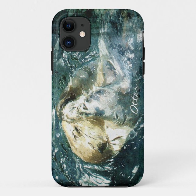 Coques Case-Mate iPhone Cute Otter Wildlife Art Animal Cellulaire Téléphon (Dos)