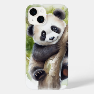 Coque Pour iPhone 14 Cute Ours Panda Dans L'Arbre