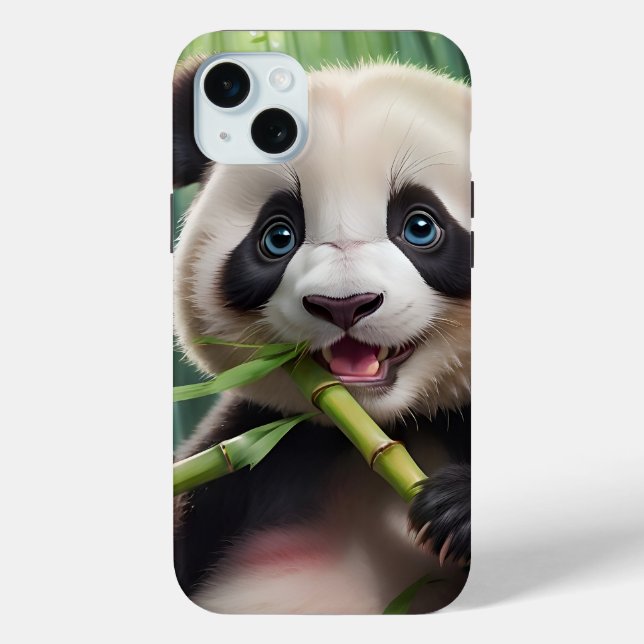 Coques Case-Mate iPhone Cute Panda Mange Du Bambou (Verso)