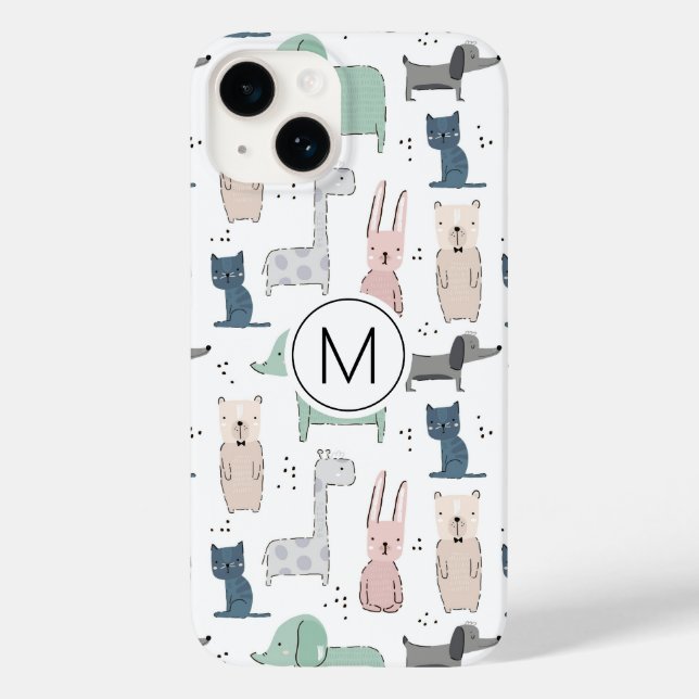 Coques Case-Mate iPhone Cute Pastel Baby Motif animal (Verso)
