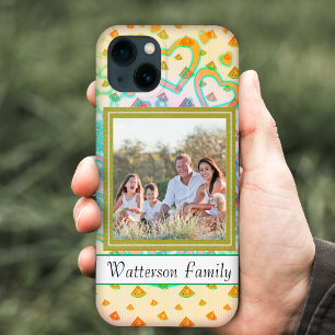 Case-Mate iPhone Case Cute pastèque & coeurs, nom personnalisé & photo