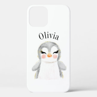 Case-Mate iPhone Case Cute Penguin Aquarelle Nom Moderne