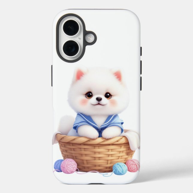 Coques Case-Mate iPhone Cute Puppy in Basket iPhone / iPad case (Verso)