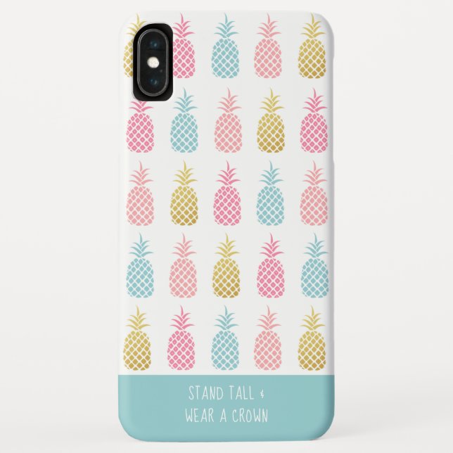 Coques Case-Mate iPhone Cute Rainbow & Gold Motif Be A Pineappy (Dos)