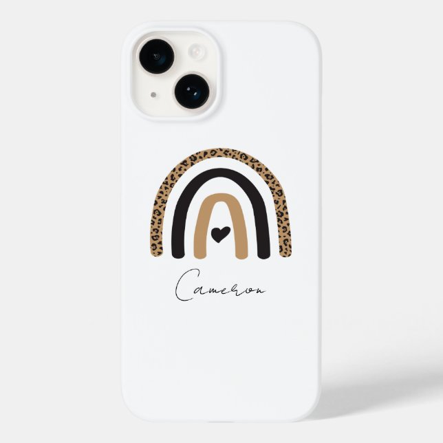 Coques Case-Mate iPhone Cute Rainbow Leopard Motif (Verso)