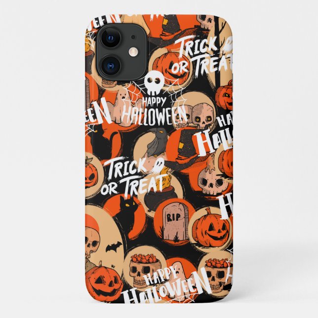 Coques Case-Mate iPhone  Cute & Scary Halloween Spooky vibes  (Dos)