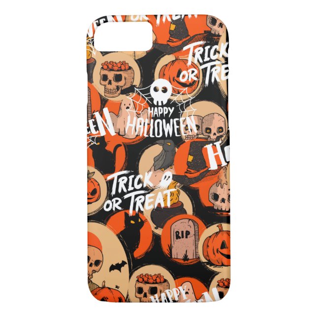 Coques Case-Mate iPhone  Cute & Scary Halloween Spooky vibes  (Dos)
