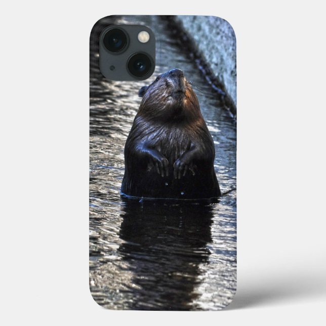 Coques Case-Mate iPhone Cute Standing Wild Beaver 2 Photo Faune (Verso)