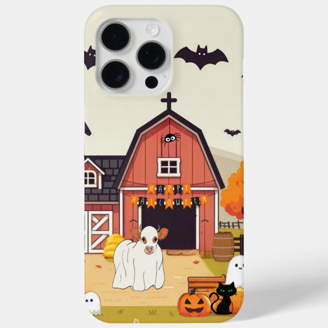 Coques Case-Mate iPhone Cute vache d'Halloween et ferme (Verso)