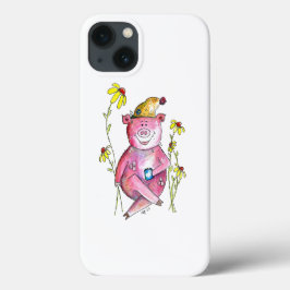 Case-Mate iPhone Case Cute Whimsical Cochon Boire Café