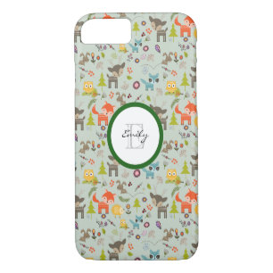 Etui iPhone Case-Mate Cute Woodland Créatures Animaux Motif & Monogramme