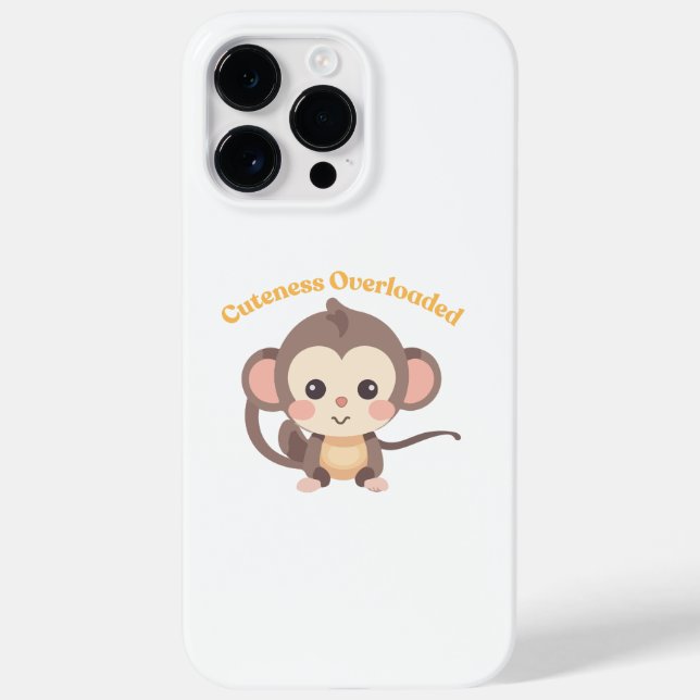 Coques Case-Mate iPhone Cuteness Surchargé : Singe (Verso)
