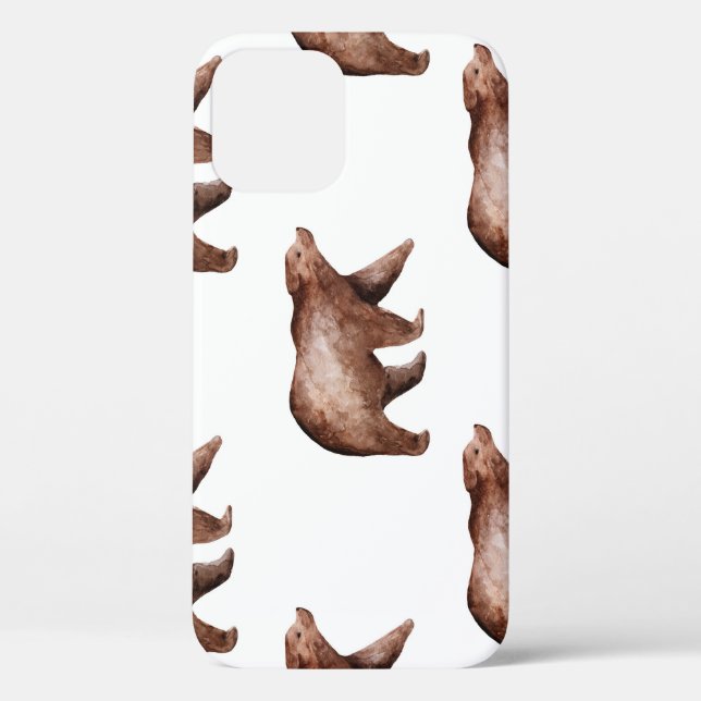 Coques Case-Mate iPhone Cutesse de l'ours : Aquarelle Motif animal (Verso)