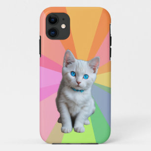 Case-Mate iPhone Case Cutest chat coloré arc-en-ciel