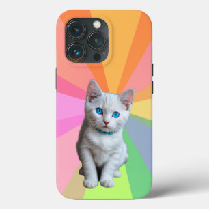 Case-Mate iPhone Case Cutest chat coloré arc-en-ciel