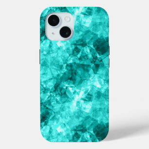 Coque Pour iPhone 15 Cyan Crumpled Texture