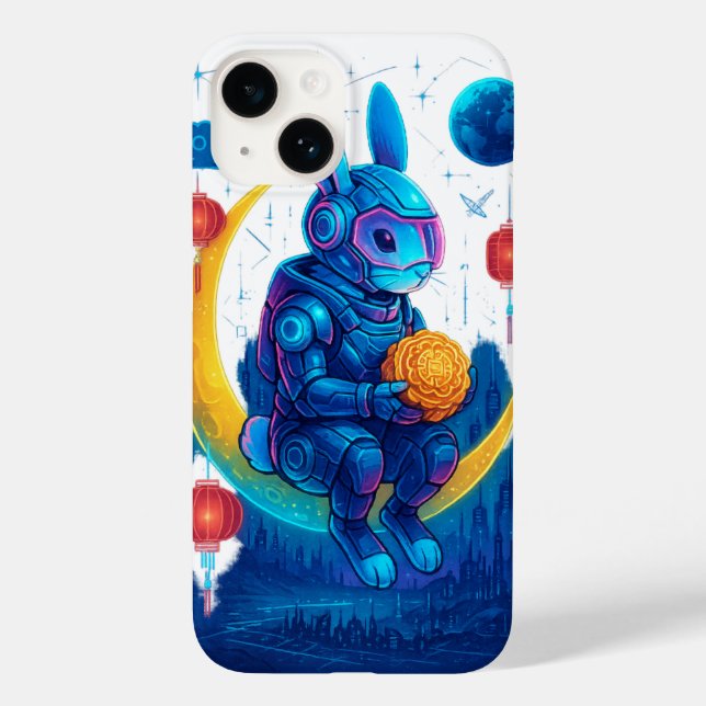 Coques Case-Mate iPhone Cyberpunk Moon Rabbit - Festival de mi-automne (Verso)