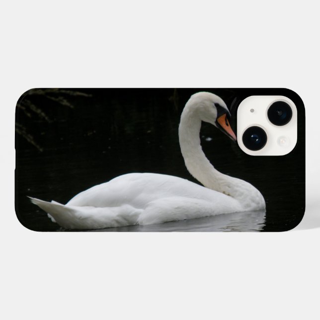 Coques Case-Mate iPhone Cygne blanc gracieux (Verso (horizontal))