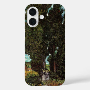 Coques iPhone 16 Cyprès avec figures féminines de Vincent van Gogh