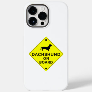 Coque Pour Pour iPhone 14 Pro Max Dachshund à bord Funny Dog Bumper
