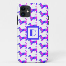 Dachshund / Daxie Amoureux des chiens Pink Blue Mo