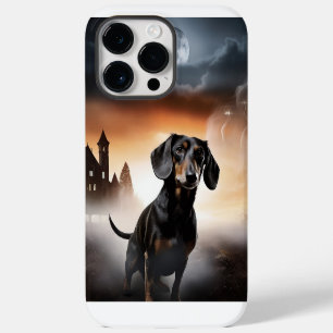 Coque Pour Pour iPhone 14 Pro Max Dachshund Halloween effroi