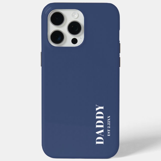 Coques Case-Mate iPhone Daddy Est custom  Blue iPhone / iPad case (Verso)
